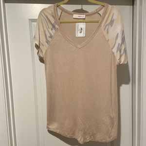 Light camo boutique top